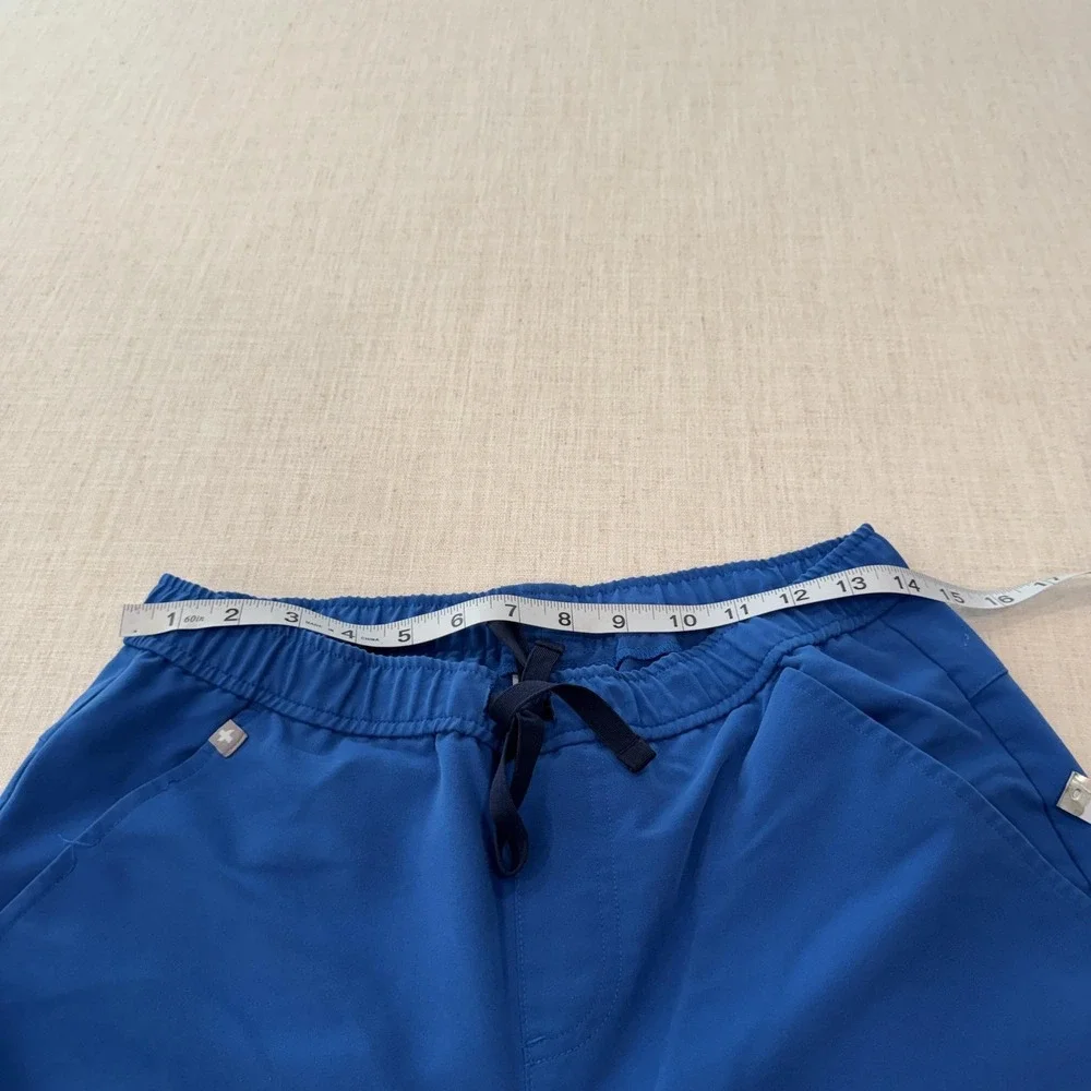 FIGS Tansen Jogger Scrub Pants Mens Small Blue Elastic Cuffed Drawstring